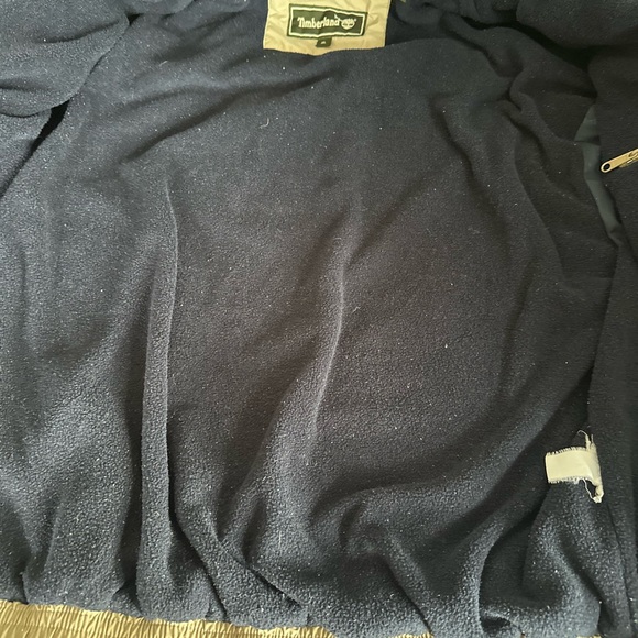 VTG 90s Tan Timberland Sz:XL Weathergear Fleece Lined windbreaker Bomber Jacket - Picture 6 of 16